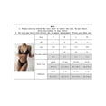 thumbnail image 4 of Womens Bikini Set Ribbed Bra Low Rise Triangle Thong Swimsuits Sexy Two Piece Beach Bathing Suit, 4 of 4