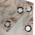 thumbnail image 4 of Ambesonne Leaf Print Grommet Curtain, Romance Exotic Palm Art, 50"x96", Ecru Green Warm Taupe, 4 of 5