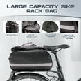 thumbnail image 4 of Bike Rear Rack Bag Bicycle Trunk Bag 20L Capacity Water Resistant Multifunctional Bicycle Pannier with Rain Cover Bike Saddle Bag for Grocery Shopping Commuter Cycling Trip Black, 4 of 7