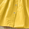 thumbnail image 5 of YUELONGHU Girls Fashion Dresses Girl Dresses Size 6-7 Kids Girls Summer Short Sleeve Solid Color Dress Cardigan Shirt Dress Children's Clothing 3-4 Years, 5 of 7