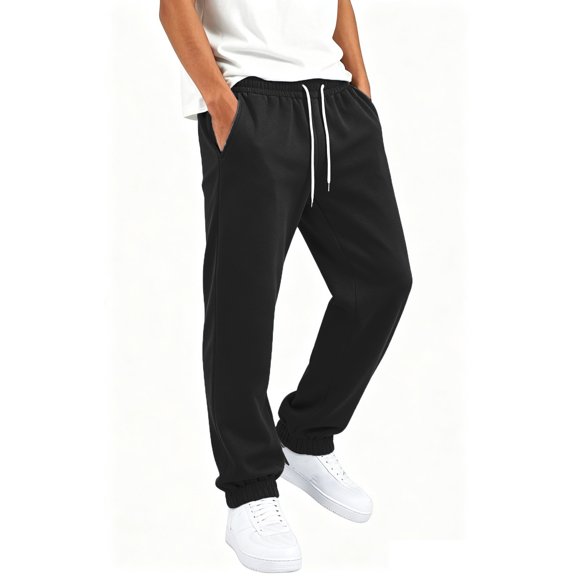 OGLCCG Kids Boys Sweatpants Fleece Drawstring Workout Athletic Jogger Pants with Side Pockets Cuff Bottom Active Pants Size 11
