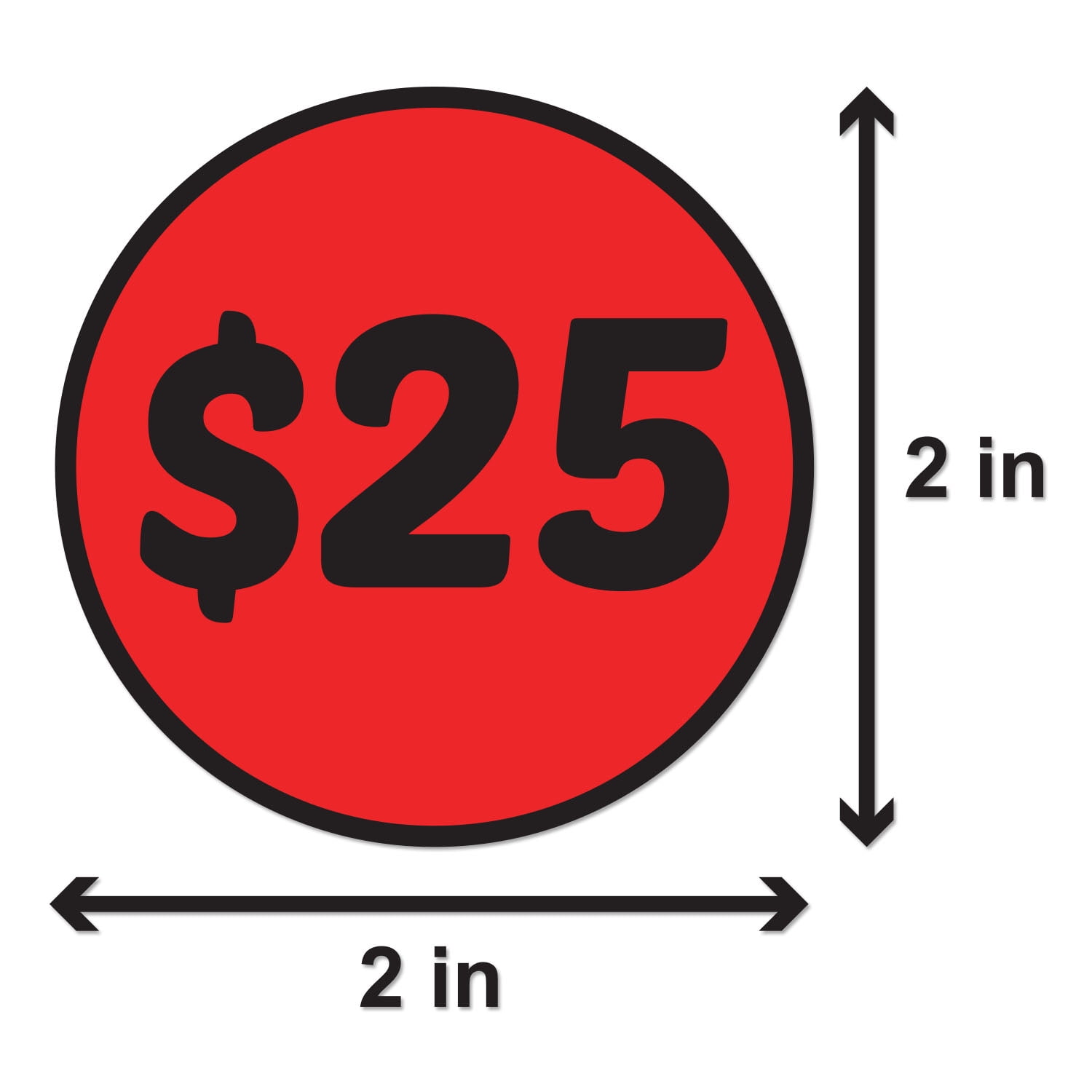 2 inch  Retail & Sales: 5 Dollar Stickers / $5 Dollar Price Stickers –  OfficeSmartLabels