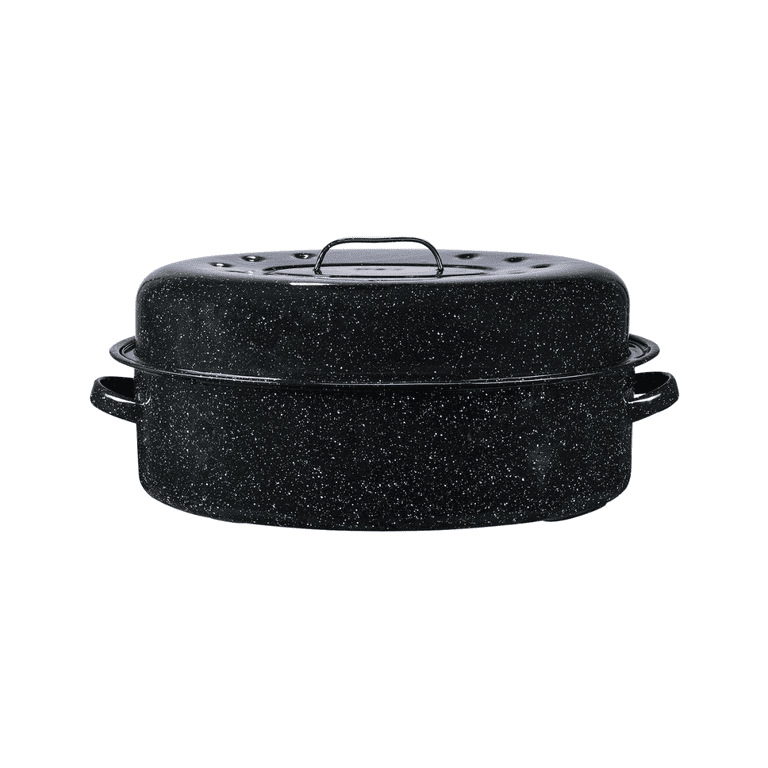 Granite Ware 19 Inch Oval Roaster with Lid, Enameled Steel photo 1
