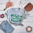 thumbnail image 4 of Womens Let The Shenanigans Begin Funny Saint Patricks Day Saying T-Shirt Clover Womens Graphic Tees, 4 of 9