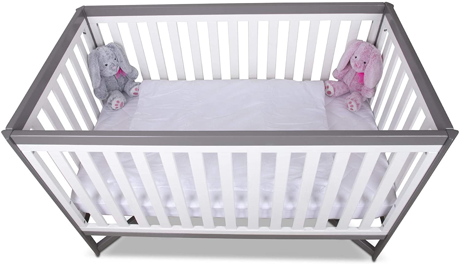 Polyfill Toddler Comforter for Crib & Bed, Lightweight and Breathable, Baby Quilt Blanket (36x51) White