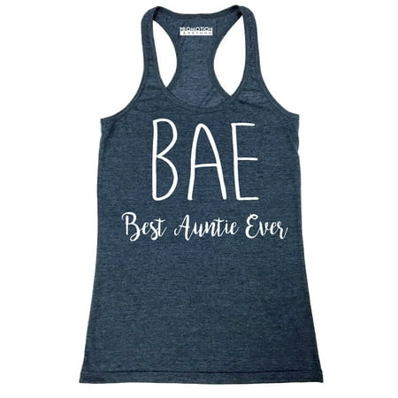 P&B BAE Best Auntie Ever Funny Women's Tank Top, Heather Navy, (Best Tank For Thc Oil)