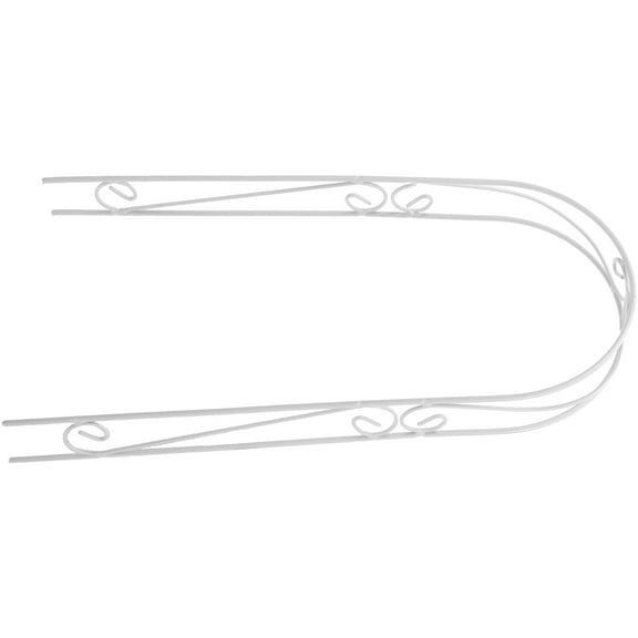 Luxshiny White Iron Plant Stake Arch for Indoor Plants Climbing Support Trellis