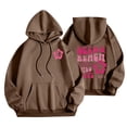 thumbnail image 1 of Chandails en Molleton pour Femmes, Femmes Imprimé Lettre Manches Longues Automne et Hiver Pull Ample Mode Chandails à Capuchon Tops, 1 of 6