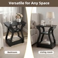 thumbnail image 6 of CONCETTA 3-Tier End Table Set of 2 with Charging Station, Slim Side Table with USB Ports & Outlets, Modern Nightstand for Small Spaces, Living Room, Bedroom, Black, 6 of 9