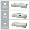 thumbnail image 3 of 2-Pack Under Bed Storage Containers, 8 Inches Tall Underbed Clothes Storage Organizer Bin with Sturdy Sidewalls/Bottom, Under the Bed Storage Bags 2 Storage Bins, Light Grey, 3 of 8