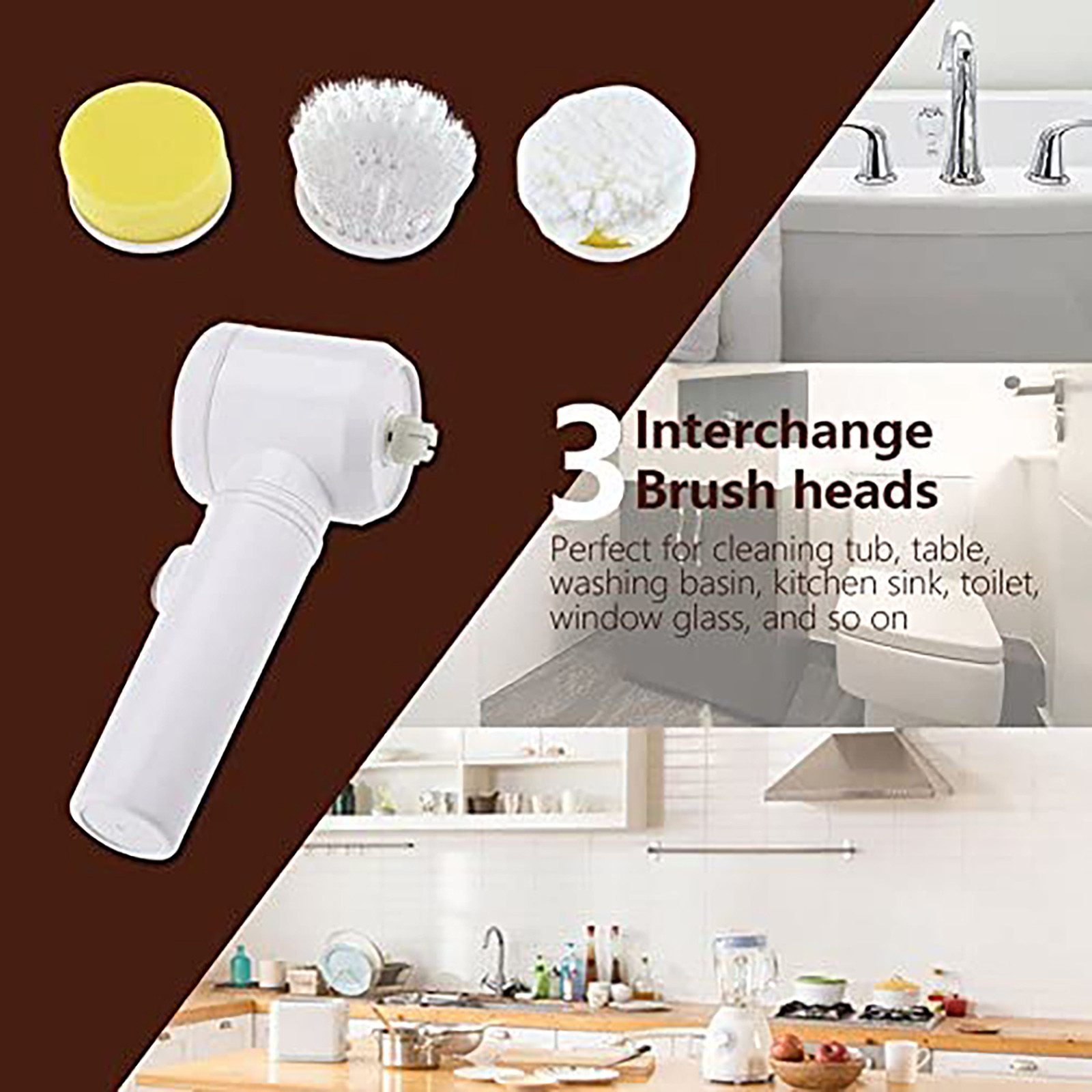 Dropship Electric Brush Cleaning Tools Useful Things For Home Bathroom Mat Bathtub  Brushes Kitchen Sink Clean Tool Set Turbo Drill Brush to Sell Online at a  Lower Price