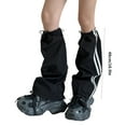 thumbnail image 3 of ZPAQI Drawstring Cargo Leg Warmers Women Harajuku Side Double Striped Baggy Leg Covers, 3 of 19