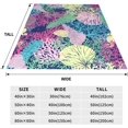 thumbnail image 6 of Coral Blanket Sea Coral Pattern Soft Cozy Flannel Lightweight Warm Travel Couch Throw Blankets for Bed Living Room Decor Gifts for Kids Adults 60"x50", 6 of 6