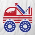 thumbnail image 2 of Monster Truck Fireworks T-Shirt | Patriotic American White Tee Gift, 2 of 5
