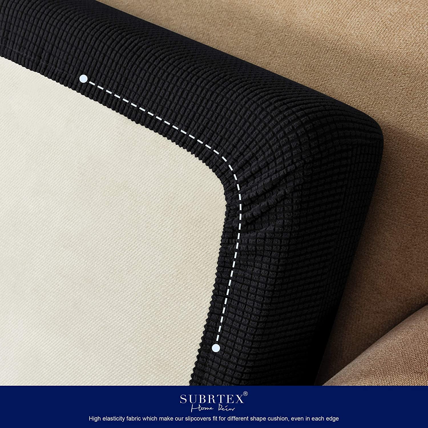 Stretch Sofa Seat Cushion Cover Couch Covers Furniture Protector (Loveseat, Dark Blue)