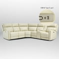 thumbnail image 6 of 104" Leather Reclining Sectional, 2 Power Recliners, Adjustable Lumbar Support & USB/Type-C Ports, 6 of 9