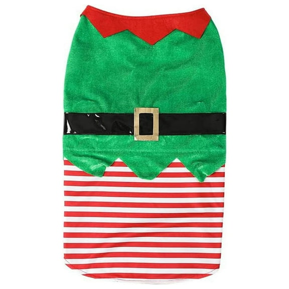 Cheapark Christmas LED-Lighted Dog Clothes - Green Soft Warm Design for Pets, Illuminated Apparel for Holiday Home Decor & Xmas