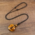 thumbnail image 6 of COAI Brown Tiger's Eye Stone Circle Donut Pendant Necklace for Men and Women, 6 of 6