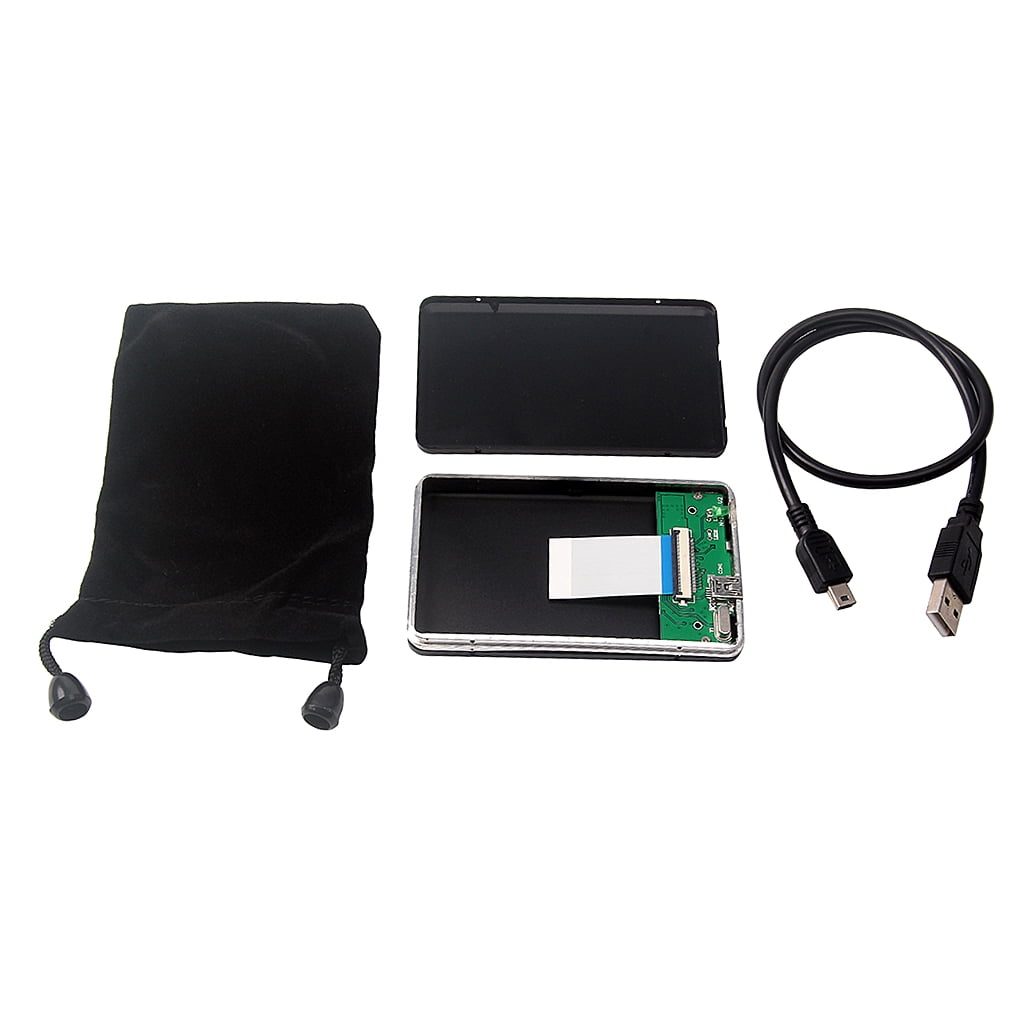 LeeQinersw 2Pieces Mini Hard Drive Enclosure, USB 2.0 to 1.8 Inch CE ZIF Aluminium External