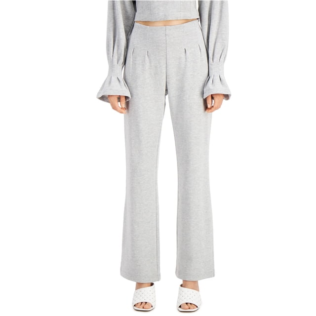 Pantalones deportivos plisados para Mujer I-N-C gris grande