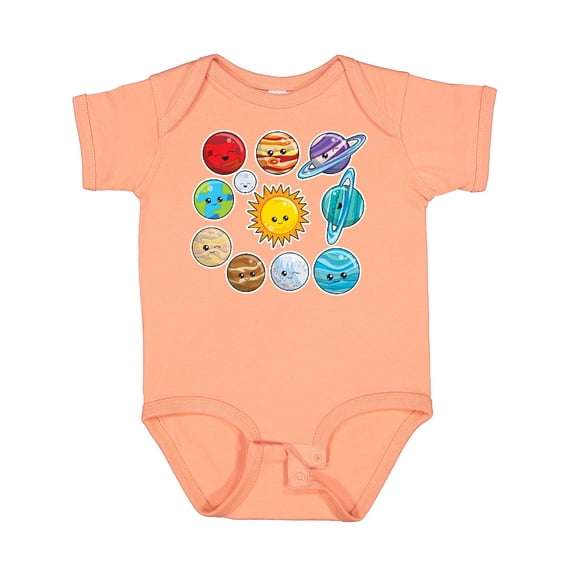 Inktastic Happy Sun Moon and Planets Boys or Girls Baby Bodysuit