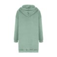 thumbnail image 3 of Ftwytp Women Hoodies Dress Button Sweatshirts Dress Casual Long Sleeve Tunic Dress Oversized Sweatshirts with Pocket Christmas Solid Women Long Sleeve Hooded Sweatshirt Ladies Dress, 3 of 6