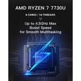 thumbnail image 2 of Dell Inspiron 15.6 Inch Laptop | Touchscreen, Anti-Glare | AMD Ryzen 7 7730U, 8-Core Processor | 16GB RAM, 512GB SSD | Windows 11 Home | Black | Light and Slim | Fast Charging, 2 of 5