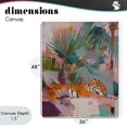 thumbnail image 4 of Stupell Industries Contemporary Resting Tiger Beneath Leaves Canvas Art, 36 x 48, by Svetlana Aleynikova, 4 of 8
