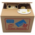 thumbnail image 3 of Cute Cat in a Box Piggy Bank - Battery Operated Motorized Kitty Collects your Coins and says 谢谢 ("Thank You" in Chinese), 3 of 6
