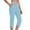 *1-Blue, variant on Women's Straight Leg Capri Yoga Pants,High Waist Pull On Cropped Trousers For Women,Ladies Summer Butt Lift Workout Lounge Trousers with Pockets,Black,S-2XL