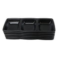 thumbnail image 2 of Pack Of 6 Black Silk Melamine 3 Partition Condiment Sauce Dipping Bowl or Dishes, 2 of 9