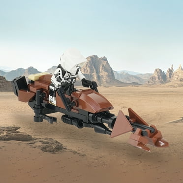 Star Wars MOC ARF Trooper & 74-Z Speeder Bike Brown Costom Building Block 61 Pcs