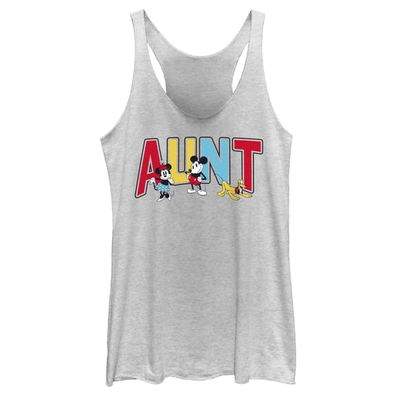 Women's Mickey & Friends Aunt Collegiate Racerback Tank Top