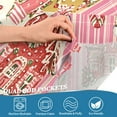 thumbnail image 3 of Yayeee Kitchen Curtains Light Filtering 27"x24" Rod Pocket Short Cafe Window Panel, Pink Christmas House, 3 of 7
