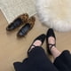 thumbnail image 4 of Bailarinas clásicas para mujer, zapatos planos de marca de moda para mujer, mocasines de ballet con punta cuadrada, poco profundos, sin cordones, con estampado de leopardo, 4 of 5