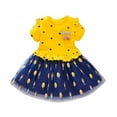 thumbnail image 1 of OUSITAID Été Bébé Filles Manches Courtes Robe Coeur Feuilles Motif Patchwork Robe Enfants Robe, 1 of 7