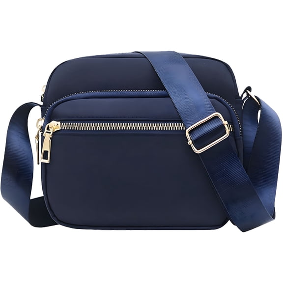 AOMRCOL Nylon Crossbody Bags for Women Purses and Handbags Women'S Casual Messenger Bag Waterproof Black Crossbody Purse Blue