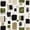 Olive Beige Black, variant on Castle Fairy Mid Century Gold Square Relief Twin Quilt Set 2 Pieces,Abstract Textured Brush Splash Twin Coverlet Set,Black Cream,1 Bedspread and 1 Pillowcase