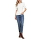 thumbnail image 2 of Suéter corto de manga corta INSPIRE CHIC para mujer, cuello redondo, suéteres de punto casuales de otoño e invierno, talla XL, blanco, 2 of 5