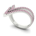 thumbnail image 2 of Statement Engagement Ring for Women - 0.525ct Simulated Pink Diamond in 14K White Gold Promise Ring, 2 of 7