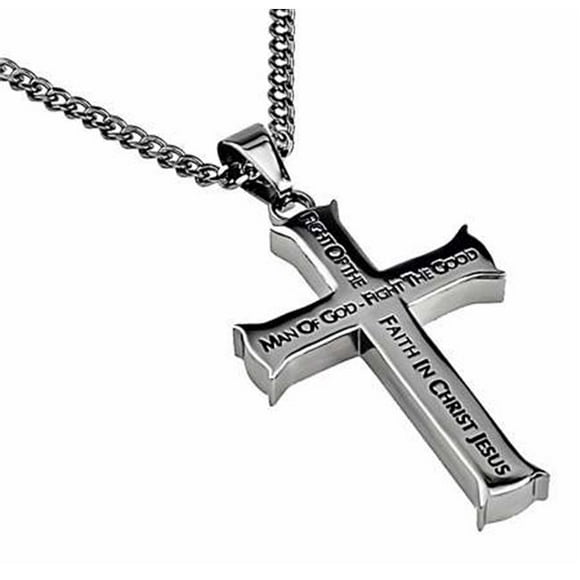 Spirit And Truth Jewelry 117420 Iron Cross - Man Of God 24 In. Necklace