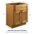 thumbnail image 3 of Design House Brookings 24" x 18" Ready to Assemble Solid Wood 2-Door Bath Vanity Cabinet, Sherwin Williams® White, 3 of 22