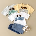 thumbnail image 6 of Gibobby Toddler Girls Baby Girl Summer Short Set Female Cute T-Shirt Tops+Shorts T-Shirt Shorts 2pcs Clothes Outfits,18-24 Months,Yellow, 6 of 8