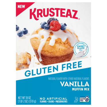 Pack of 2 Krusteaz Gluten Free Vanilla Muffin Mix, 18 Oz