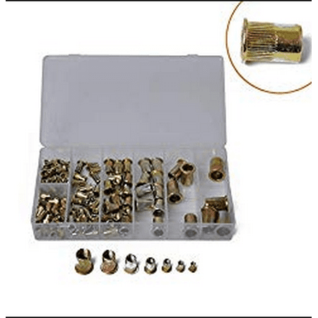 

Flat Head Rivet Nuts Color Steel Rivet Nut Aluminium Alloy Portable 165PCS For M3/4/5/6/8/10/12 Combination Vertical Thread