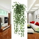 thumbnail image 2 of Bastón falso 1 pieza de plantas artificiales, vides, verde, ratán, planta colgante falsa, flores colgantes falsas, vid para pared interior Abanopi Bastón falso, 2 of 7
