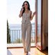 thumbnail image 2 of Conjunto de Mujer 2 Piezas Rayado Top de Tirantes y Pantalón Recto Set Fresco Casual, 2 of 5