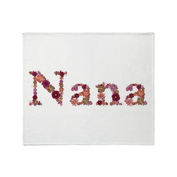 CafePress - Nana Pink Flowers Throw Blanket - Soft Fleece Throw Blanket, 50"x60" for All Ages