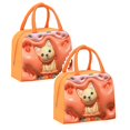 thumbnail image 1 of Oleegame 2 Pcs Sac de Rangement pour Produits Sac Isotherme Sac à Lunch Sac à Lunch Chiot Brun (Isolation 3D) Orange, 1 of 9