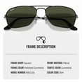 thumbnail image 3 of Ray-Ban RB3136 CARAVAN Square Shaped Non-Polarized Sunglasses for Men & Women - Includes Official RAYBAN Eyewear Kit - Ideal Formal & Casual Wear Sunglasses - G-15 Green Lens, 3 of 7